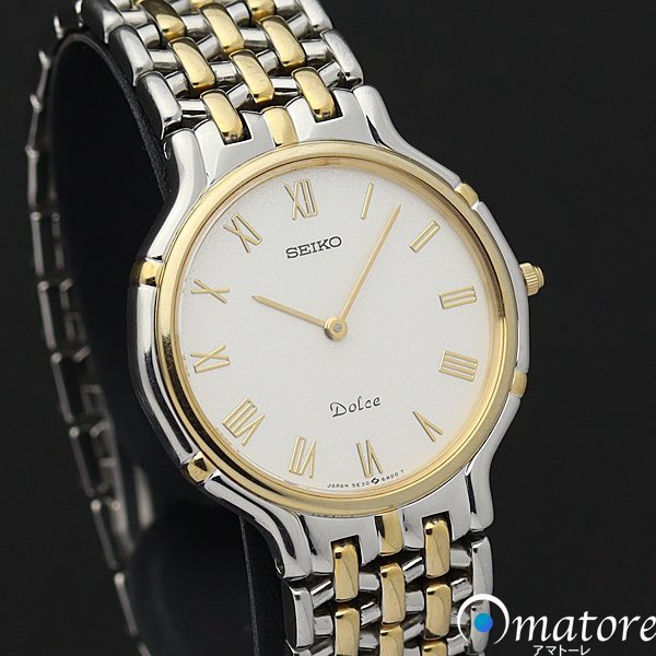 た*レ様 【稼働品】セイコー ドルチェ 1Pダイヤ 腕時計 7731-5000 1円～【動品】SEIKO セイコー DOLCE ドルチェ 7731-5000 メンズ