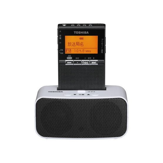 TOSHIBA/東芝 AM/FMラジオ LEDライト付き/ステレオスピーカー付き