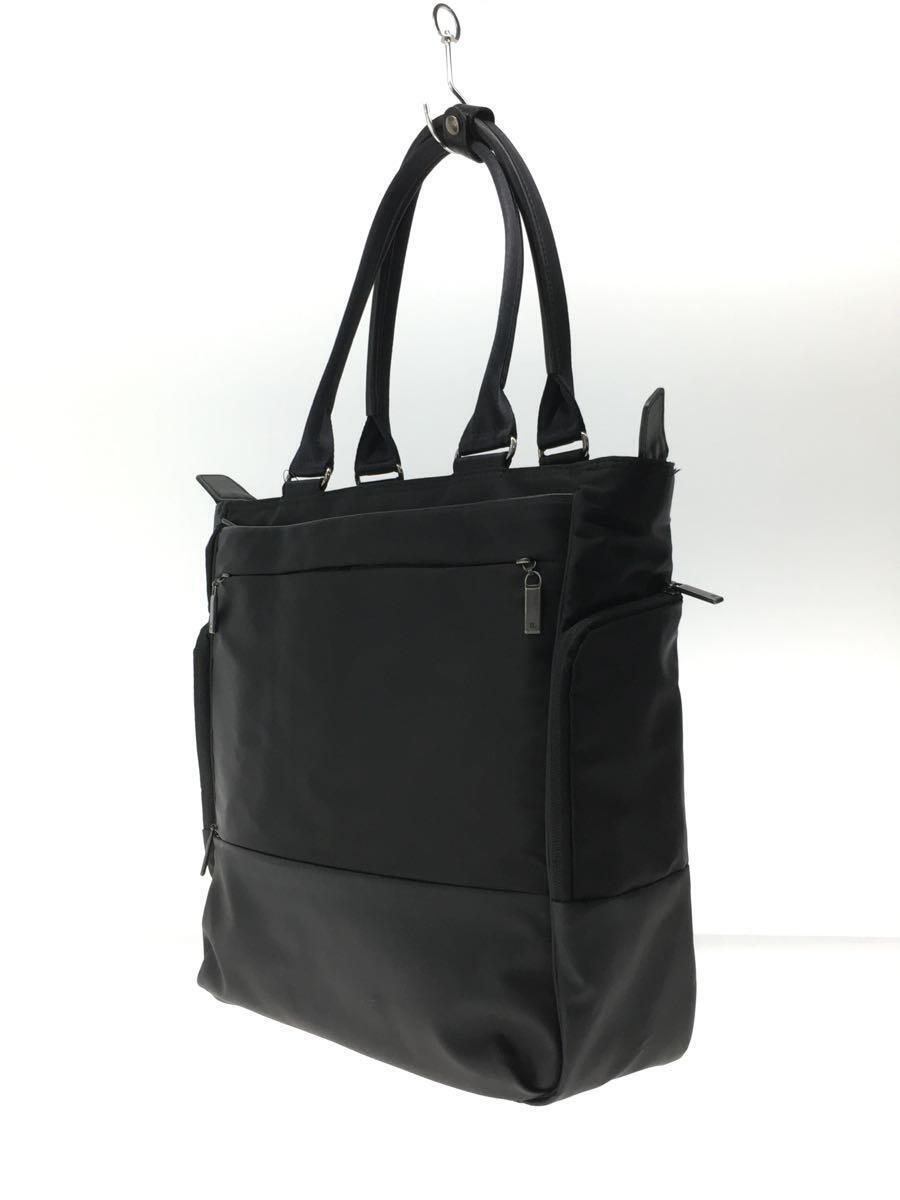 ace.◆トートバッグ/ナイロン/BLK/無地