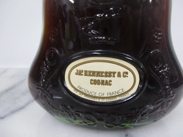 Hennessy　エクストラ　EXTRA　金キャップ　グリーンボトル　箱無し H319 古酒1円～ Hennessy EXTRA ヘネシー エクストラ 金キャップ