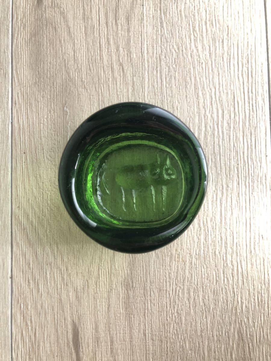 エリックホグラン　灰皿　ネコ　グリーン