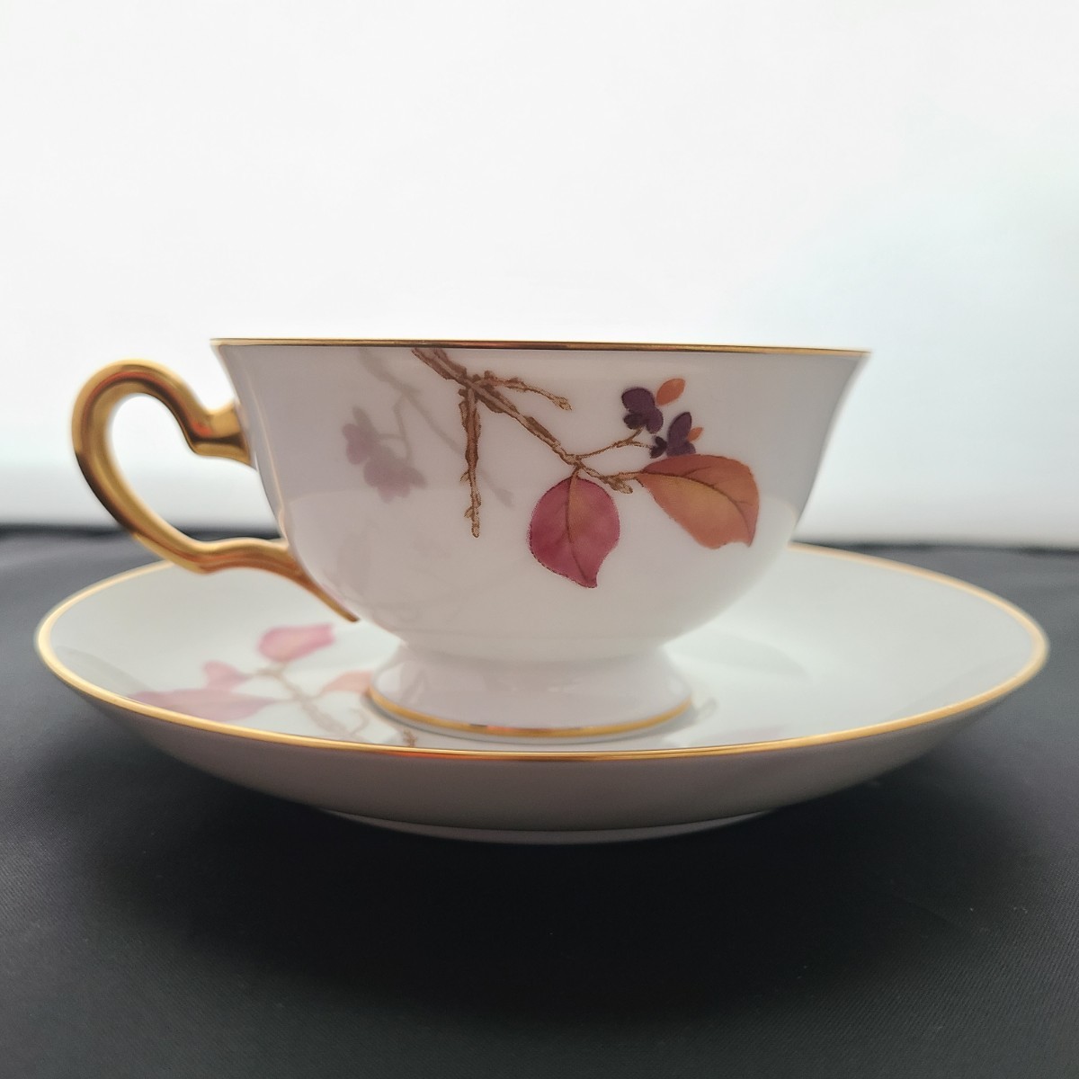 1☆ 大倉陶園 金彩 カップ&ソーサー 5客セット ティーカップ OKURA 口径