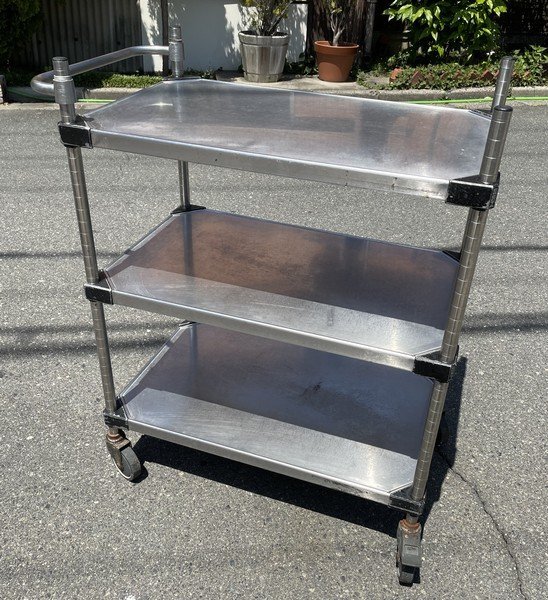 綺麗【ERECTA/エレクター ステンレスワゴン カート ソリッドシェルフ