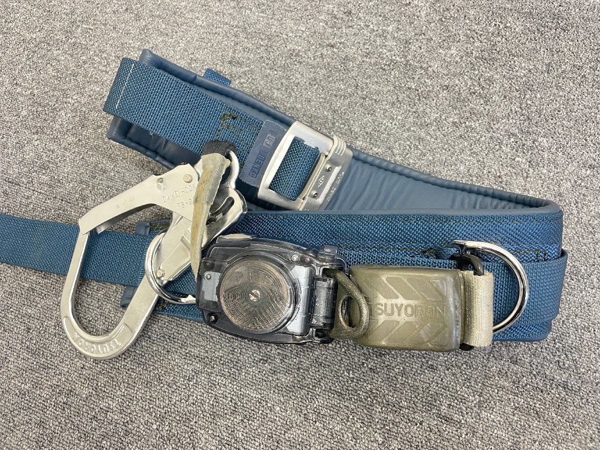 | 藤井電工 ツヨロン ロープ式 1丁掛け 安全帯の通販なら専門店まもる君 【中古/現状/未確認】藤井電工 ツヨロン 安全帯 1本つり・U字つり兼用/墜落制止用器具 DAIKEI HOOK FS-90