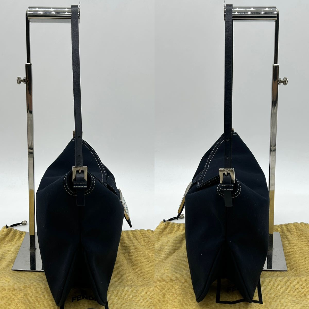 1円〜【極美品】フェンディ FENDI デニム マンマバケット ハンドバッグ 