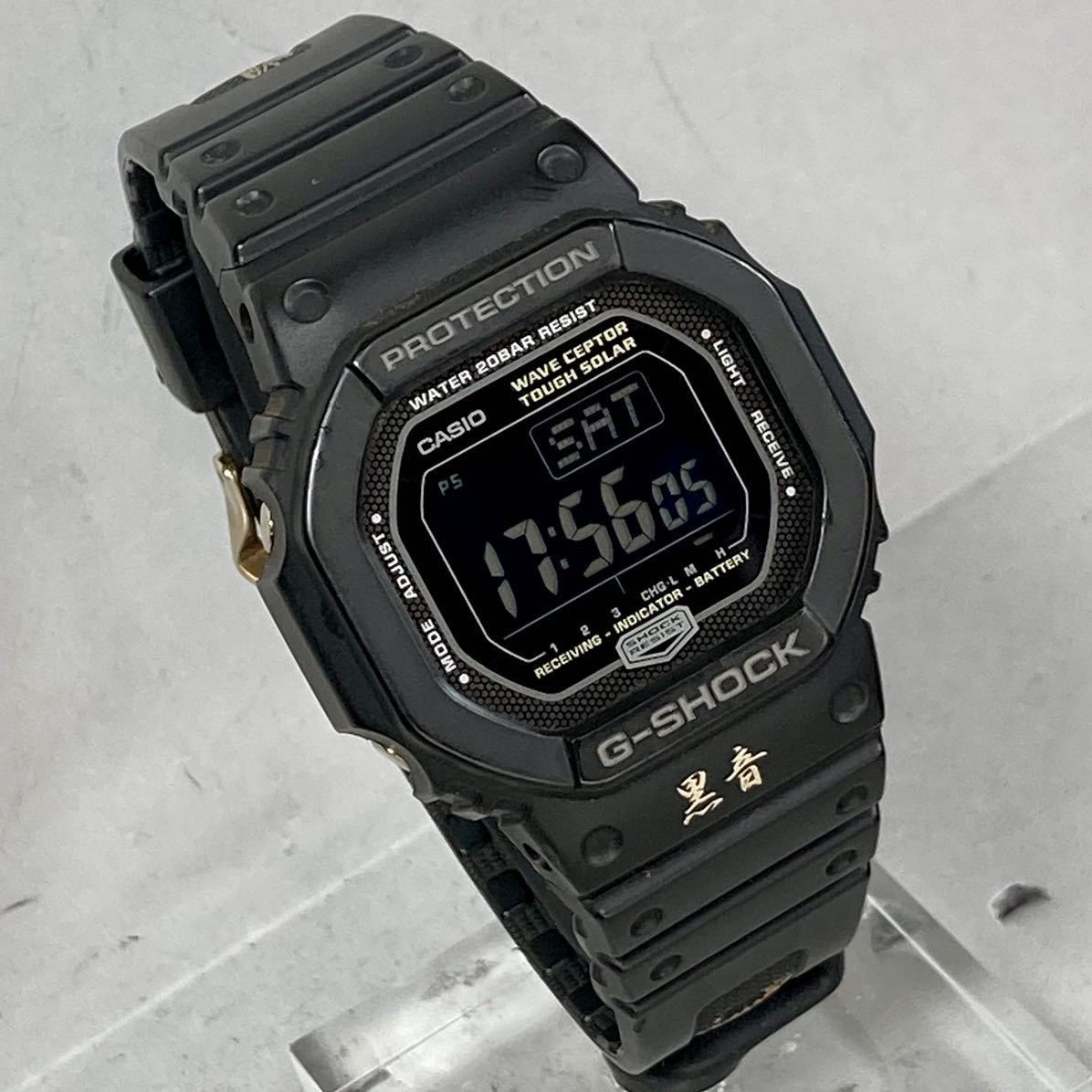 美品 G-SHOCK GW-5600BJ-1JF The G 黒音 BLACK MIC コラボ タフ