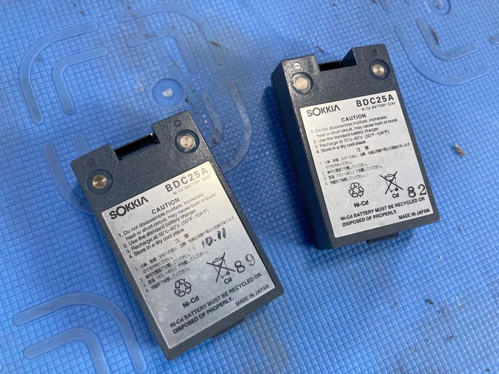 ☆SOKKIA ソキア　バッテリー　BDC25A　２個セット　中古品　ジャンク☆着払い