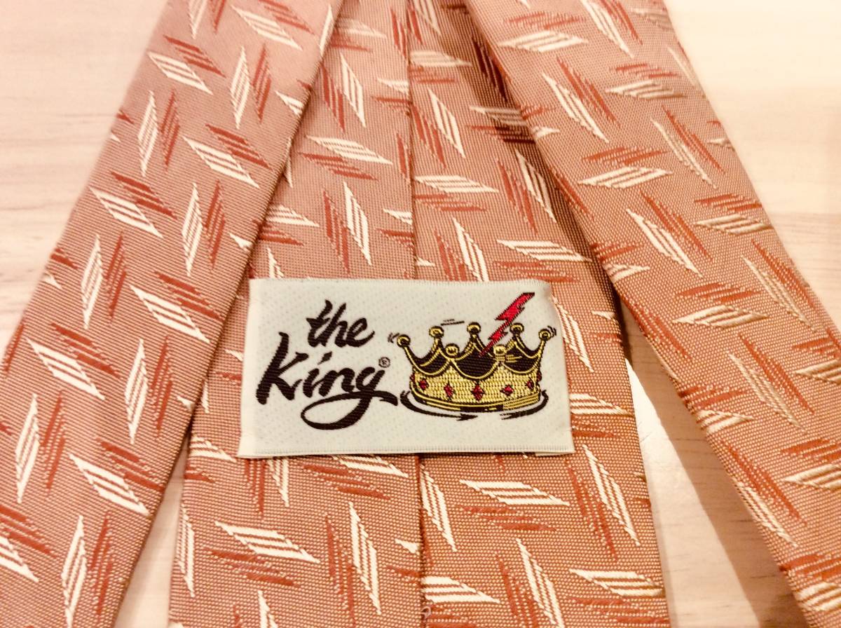 入手困難/絶版 新品 THE KING ネクタイ エルヴィス ナッソー ロカビリー ロックンロール ジャイブ ドゥーワップ ヴィンテージタイプ 絣