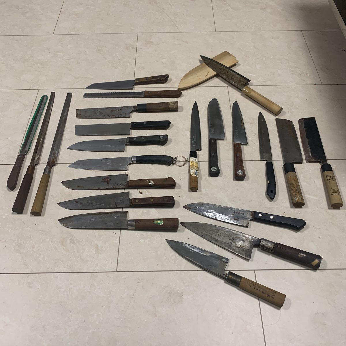 「MKR」和包丁 包丁　さしみ包丁　合計22本