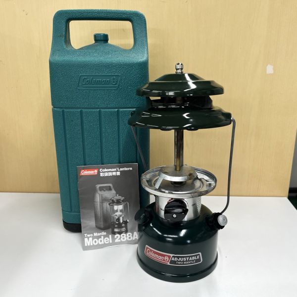 10）【ジャンク】Coleman コールマン ADJUSTABLE 286・288 　ツーマントル　ランタン　98年5月製　キャンプ　アウトドア
