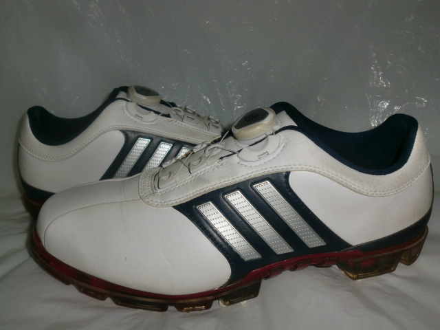 ★adidas PURE METAL Boa PLUS `17製アディダスゴルフ Q44895 ピュア メタル Boa プラス ホワイト/ネイビー/シルバー