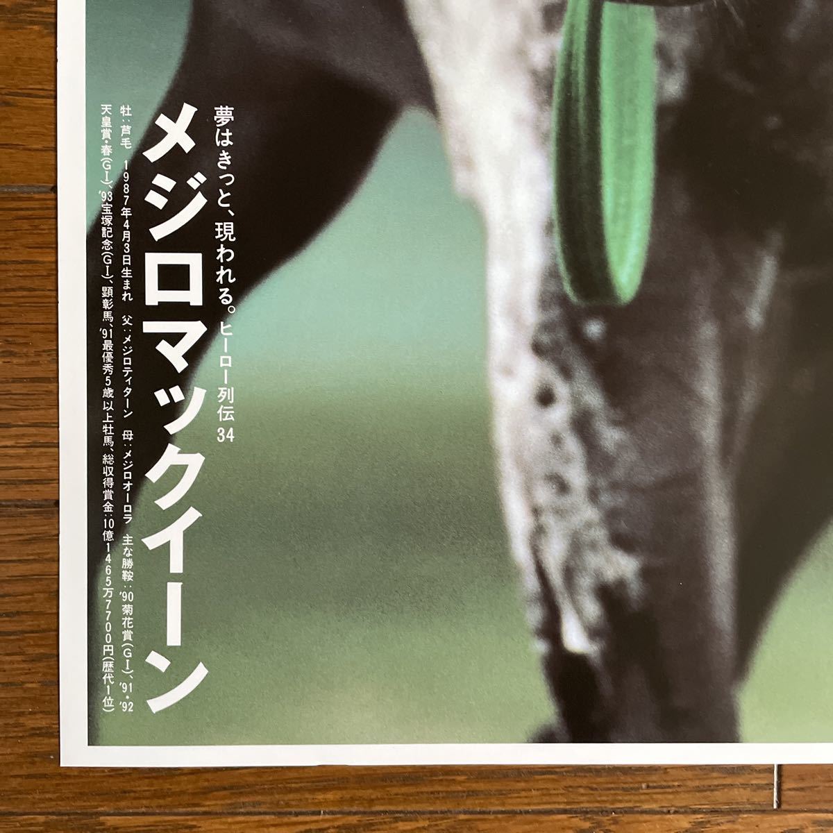 JRA ヒーロー列伝 No.34 メジロマックイーン B3 ポスターの入札履歴