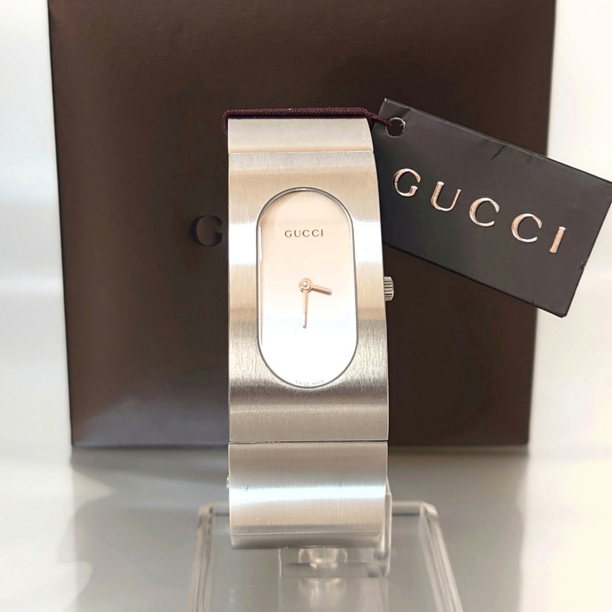未使用 GUCCI ITALY グッチ メンズ レディース シルバー ブレスレット 