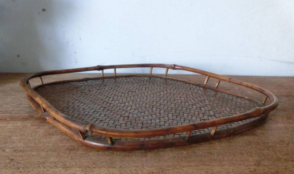 古竹編竹細工竹製 骨董古竹網代工芸品