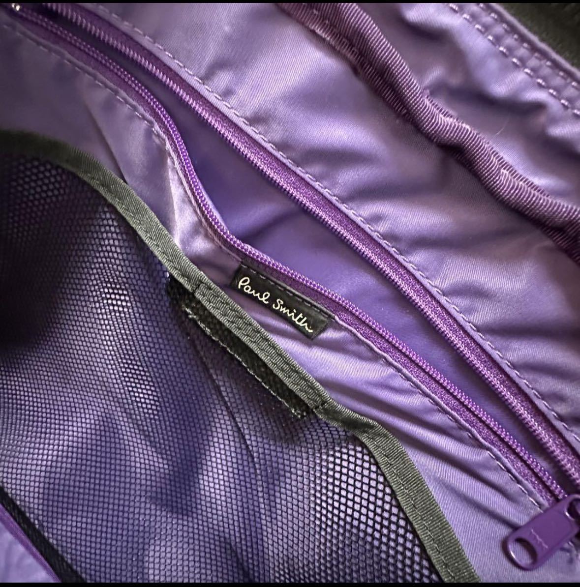 美品　ポールスミス　ボストンバッグ　2way Paul Smith パープル Paul Smith ポールスミス 2way ビジネスバッグ ブリーフケース メンズ