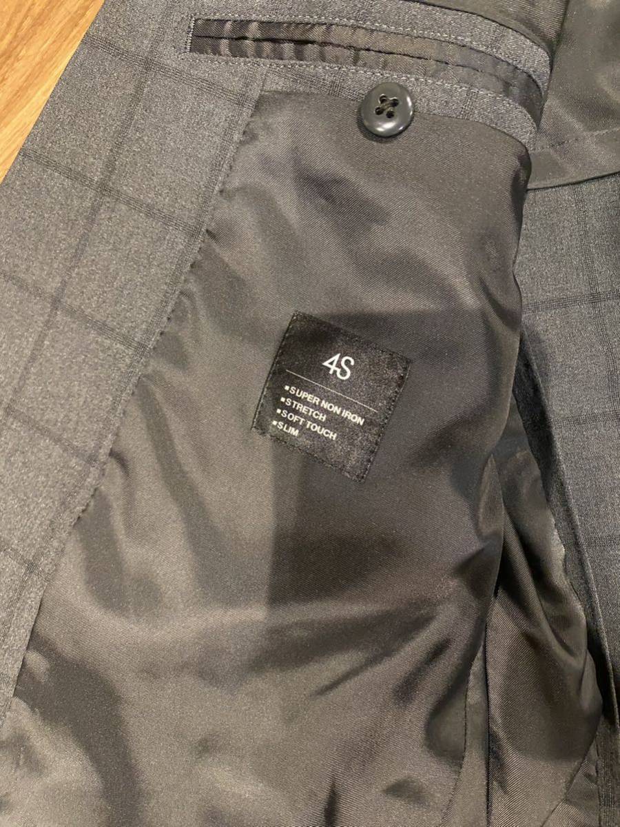 リネン混⭐︎SUIT SELECT セットアップスーツ ウィンドウペン グレー M リネン混⭐︎SUIT SELECT セットアップスーツ ウィンドウペン グレー M