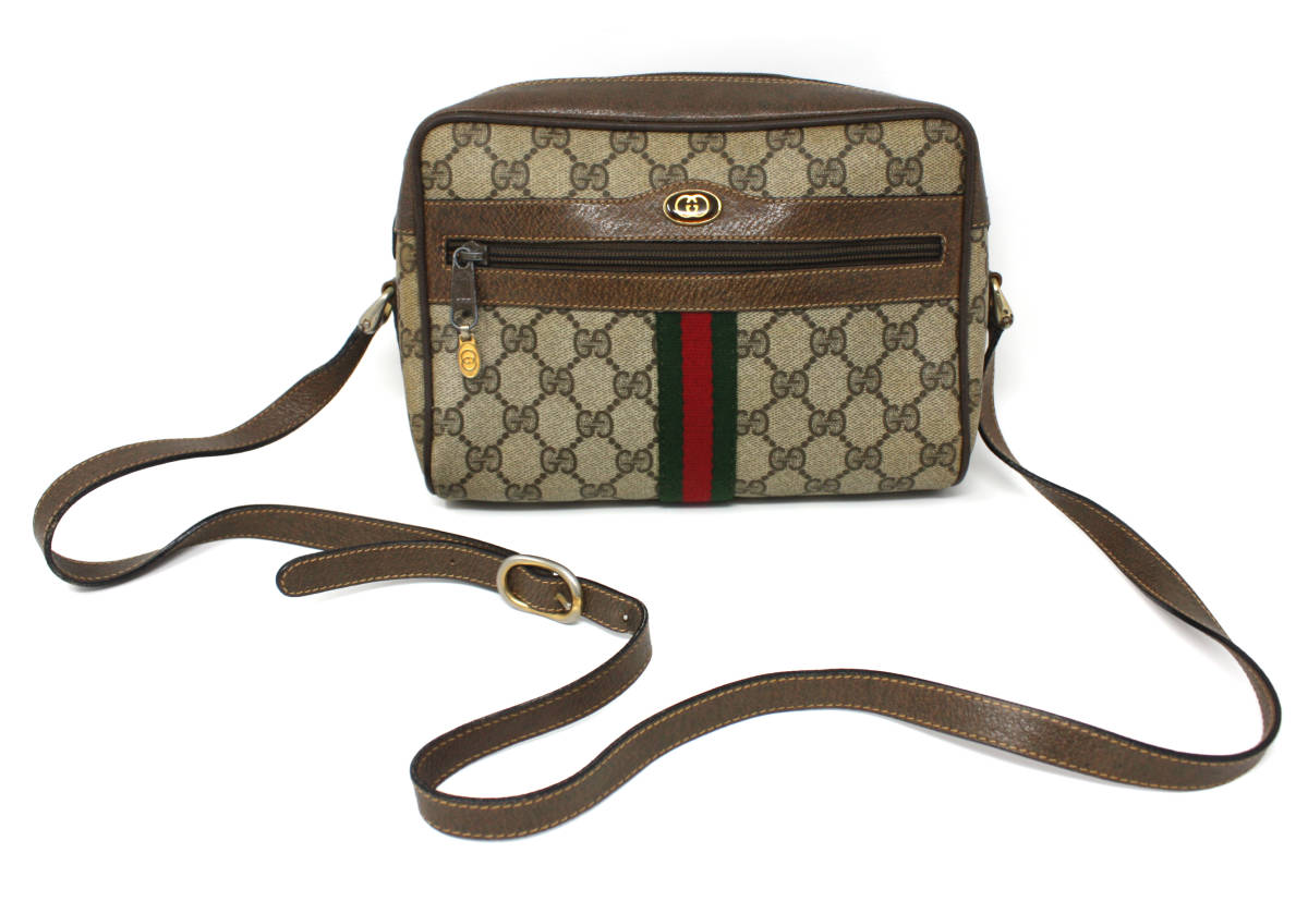 オールドグッチ GUCCI ヴィンテージ 002 01 PVC×レザー