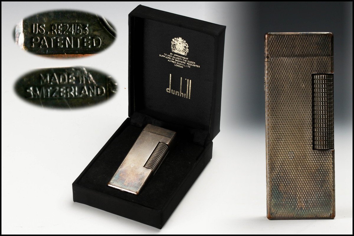 佳香 dunhill ダンヒル USRE 24163 PATENTED ローラー ガスライター 