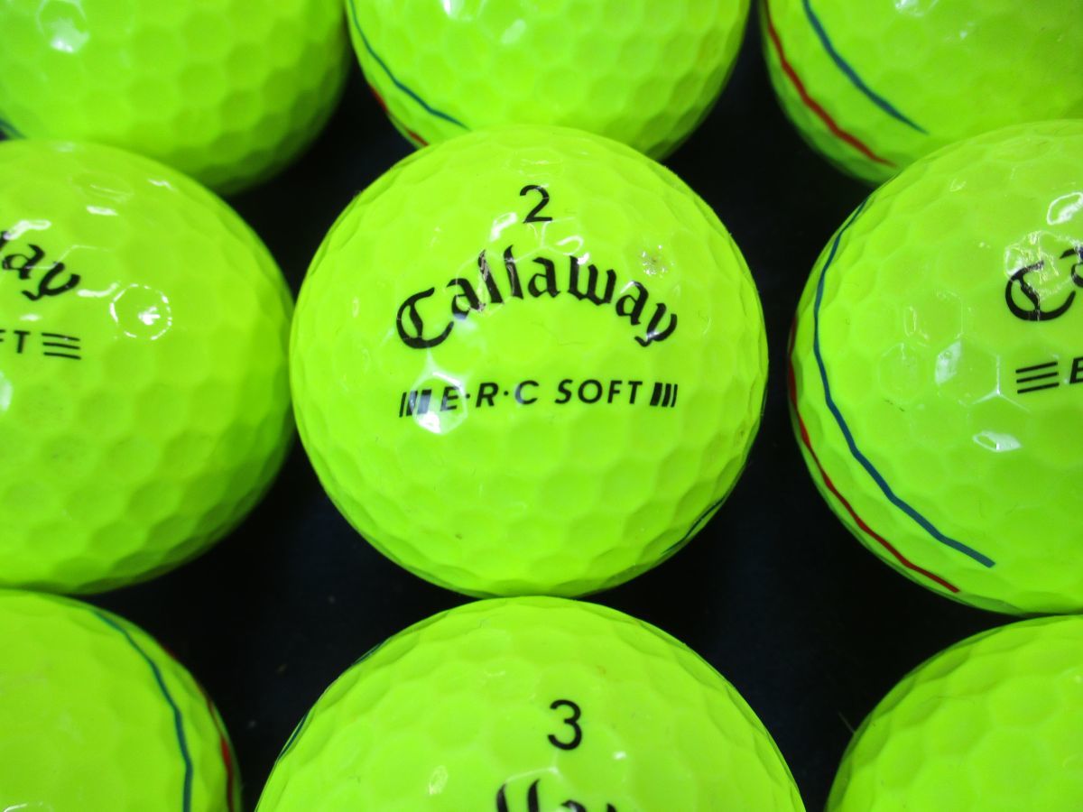 7979【特A級】キャロウェイ Callaway ERC SOFT トリプルトラック [イエロー] 16個
