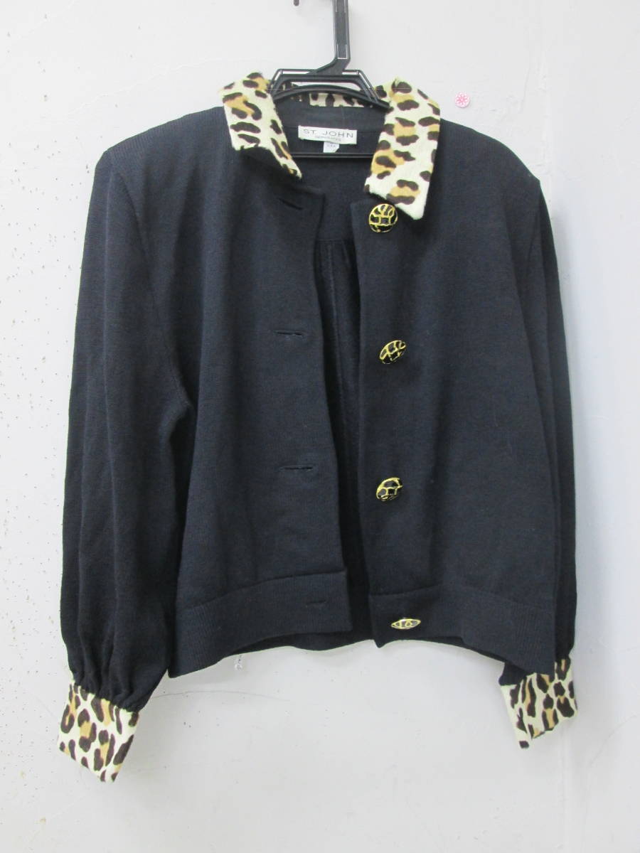 91)♪ST.JOHN セントジョン ニットジャケット MADE IN USA アメリカ製 