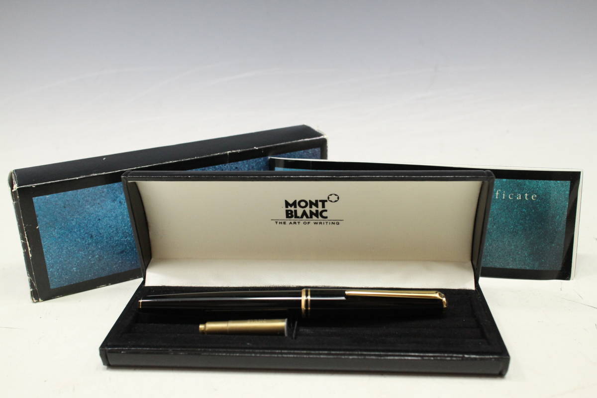 1円〜【モンブラン/MONTBLANC本物】万年筆/ペン先K14/EF字/ブラック【V827③M