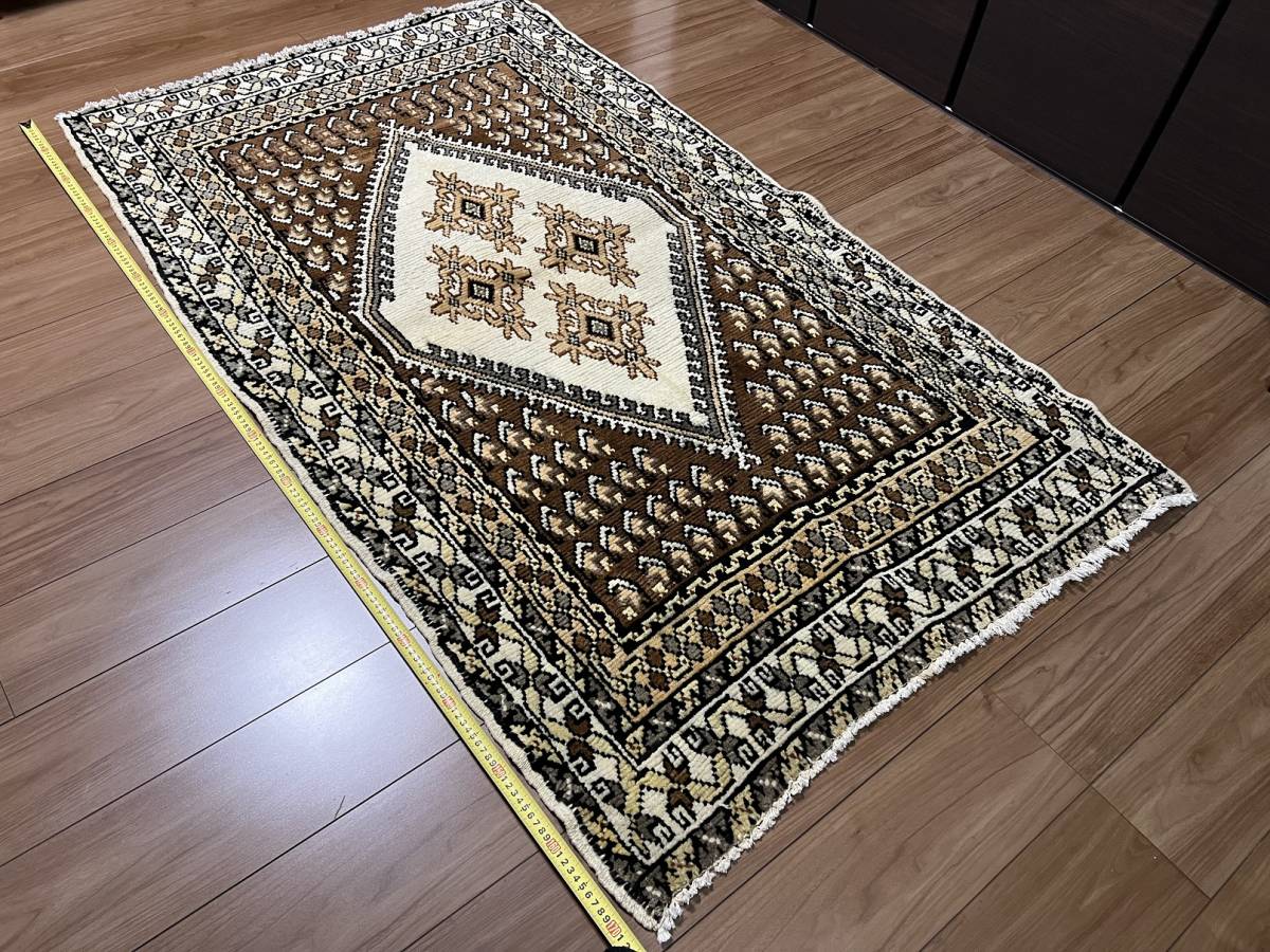 トライバルラグ ヴィンテージラグ 173cm×100cm ハンドメイド カーペット