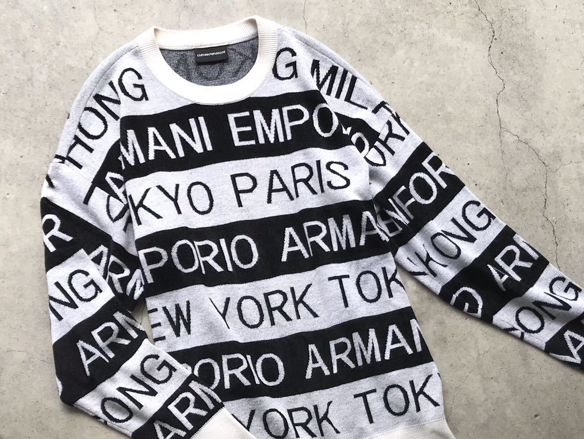 EMPORIO ARMANI ハイゲージ ウールニットセーター L エンポリオ  