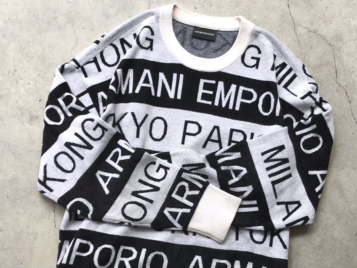 EMPORIO ARMANI ハイゲージ ウールニットセーター L エンポリオ 
