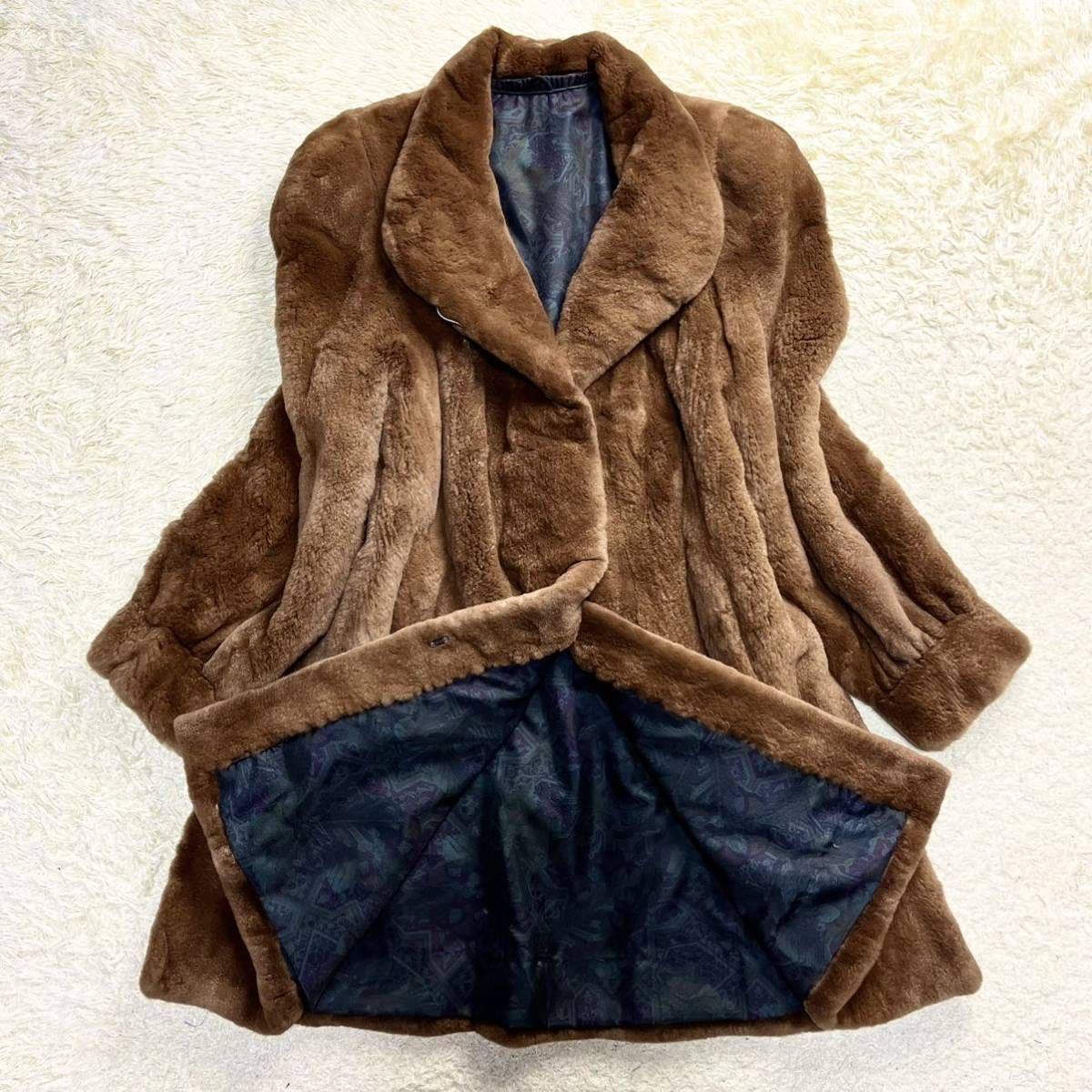 最高級毛皮】 SAGA MINK サガミンク 銀サガ ミンクコート 裏地 総柄 