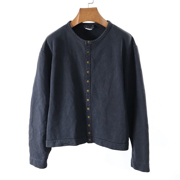 S3-WJ093 アニエスベー agns b コットン ジャケット ダークグレー ドロップショルダー S~M メンズ