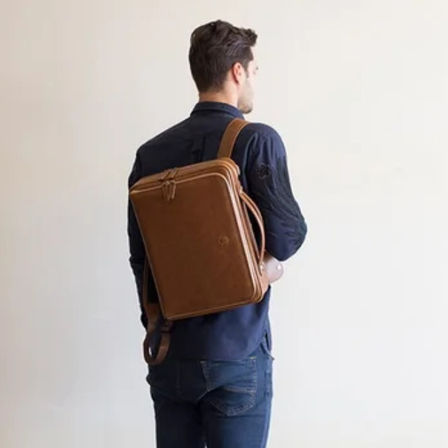 【動画あり】新品★定価3.5万 高級3wayレザーバッグ 143 THREE IN ONE BAG ブラウン ブリーフケース ショルダーバッグ マクアケ Makuake