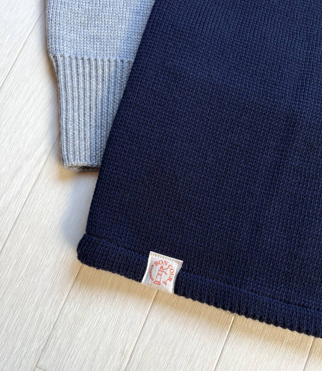 廉価販売 新品 22AW 別注 BONCOURA BICOLOR IVY CARDIGAN バイカラー