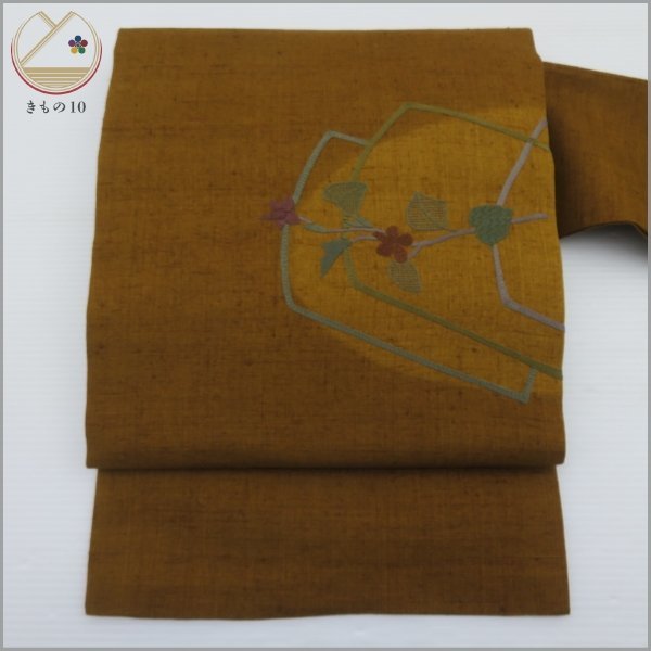 数量限定，新品 着物10 1円 絹 名古屋帯 紬 刺繍 お太鼓柄 九寸帯 長さ366cm 同梱可(仕立て上がり)｜売買されたオークション情報、yahooの商品情報をアーカイブ公開 - オークファン 仕立て上がり