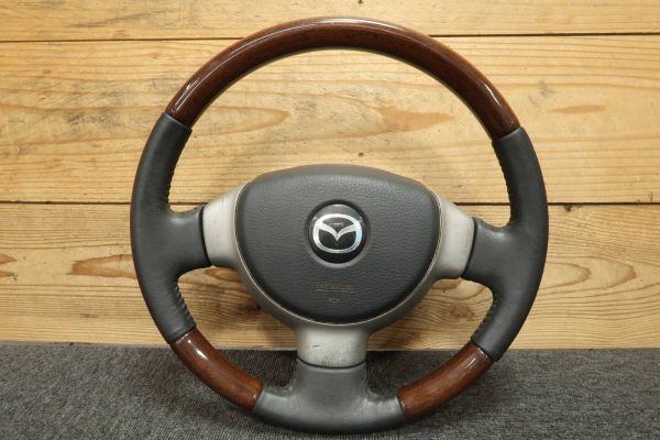 スピアーノＨＦ２１Ｓ　ウッドコンビハンドルステアリング【ホーンパッド付き】