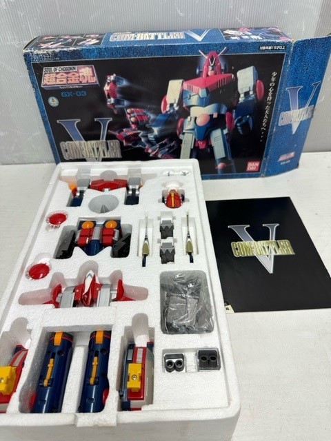 ♯【超合金魂】 バンダイ BANDAI 超合金魂 超電磁ロボ コンバトラーV GX-03 当時物玩具 箱付 ロボット　中古品