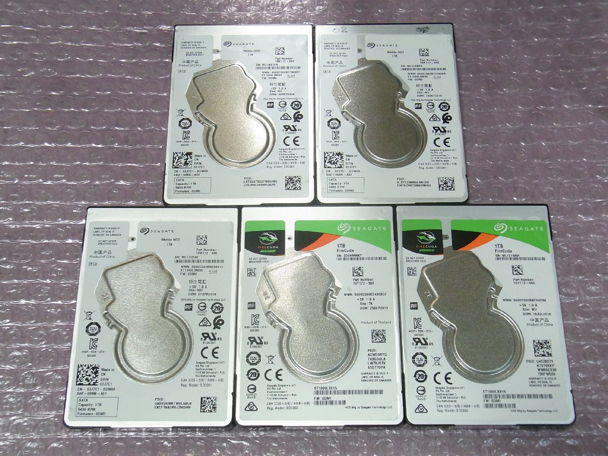 人気SALE，低価 B36896 O-09240 2.5インチ HDD 1TB 5個セット 判定正常(500GB～)｜売買されたオークション情報、yahooの商品情報をアーカイブ公開 - オークファン 2.5 SerialATA