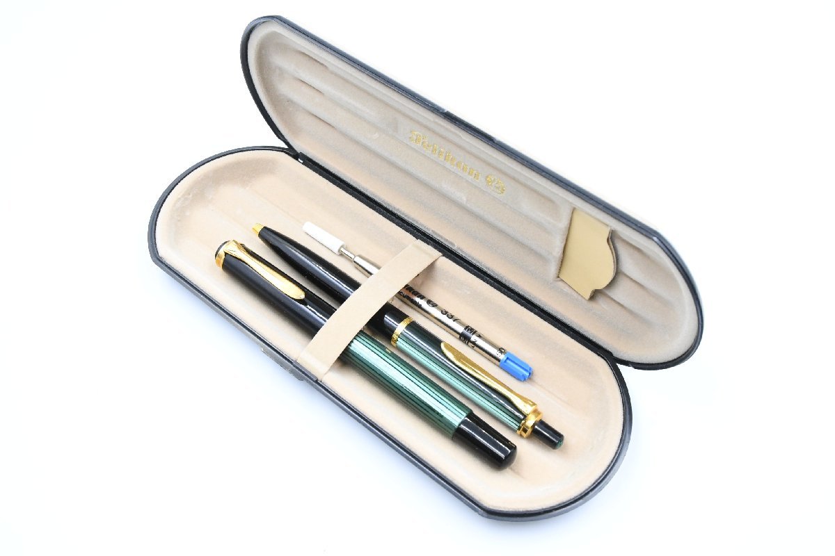 Pelikan ペリカン スーべレーン M400 緑 14C M 万年筆 ボールペン セット 箱付き ジャンク品 20761105