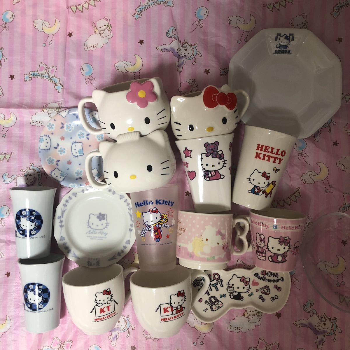 キティ福袋　マグカップ　ダニエル　キティ　グラス　中華皿　ペア　小皿　かわいい　セット