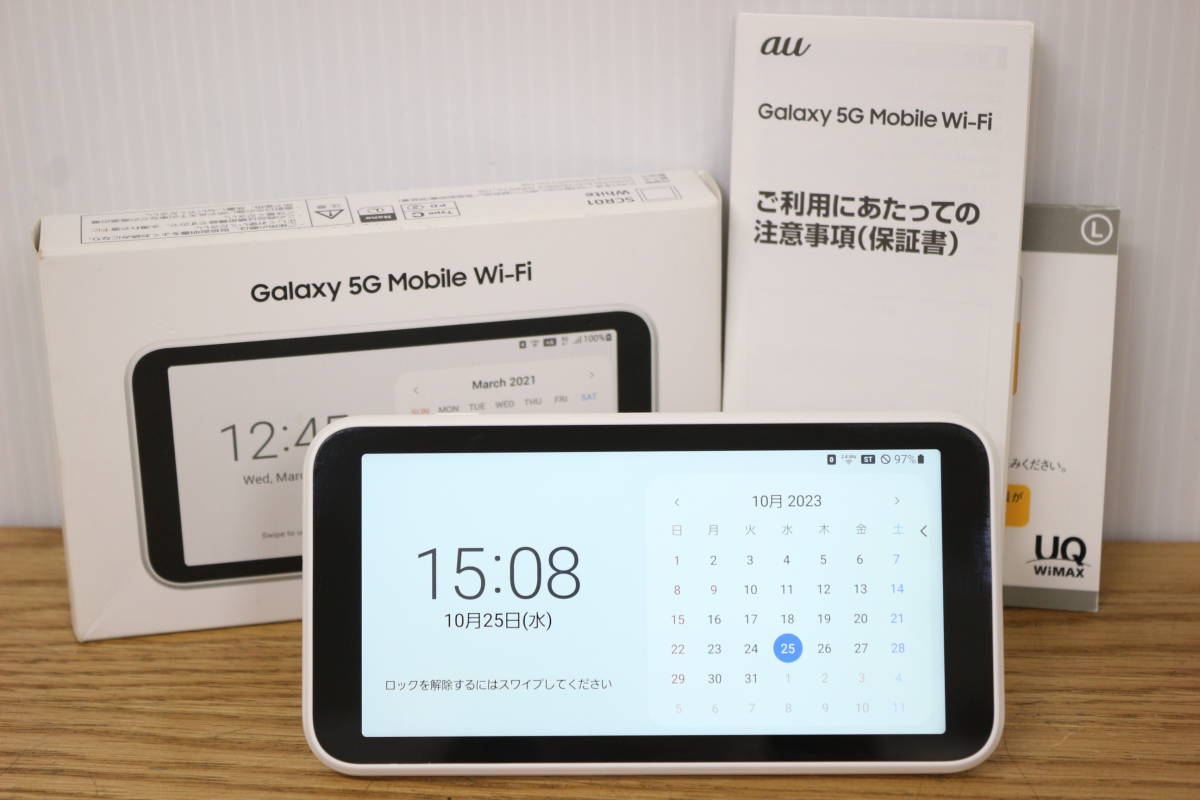 美品/動作品 Galaxy 5G Mobile Wi-Fi SCR01 ホワイト