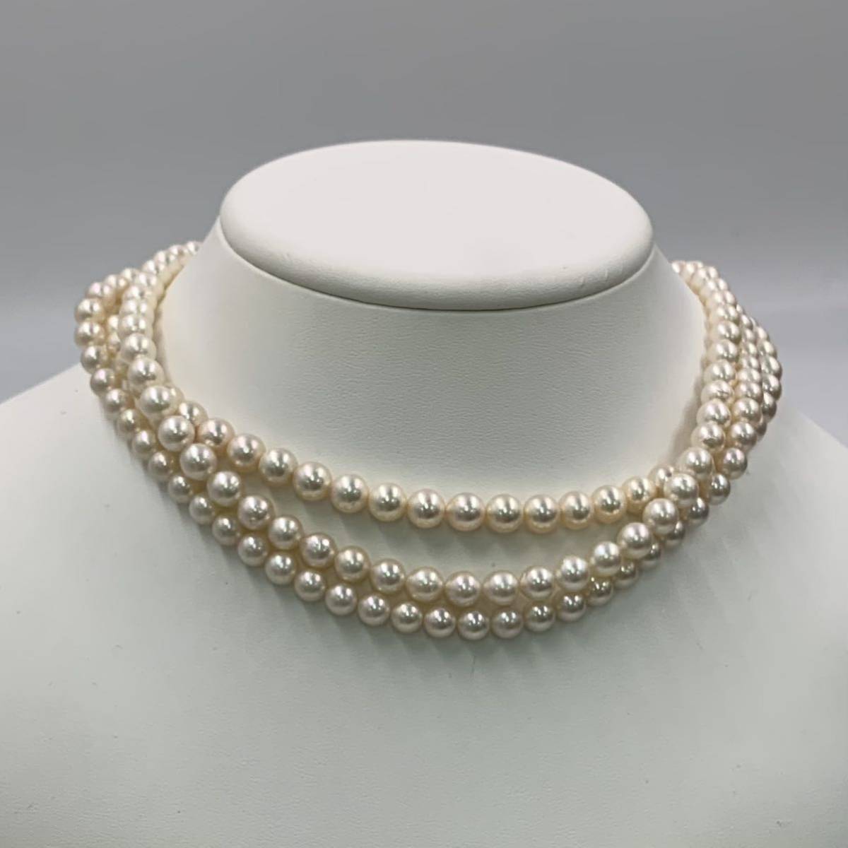 真珠ネックレス シルバー 総重量84g 3本まとめて　セット　アクセサリー　SILVER 