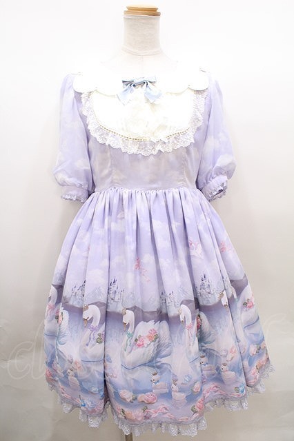 Angelic Pretty / Milky Swan襟付ワンピース ラベンダー Y-23-10-21