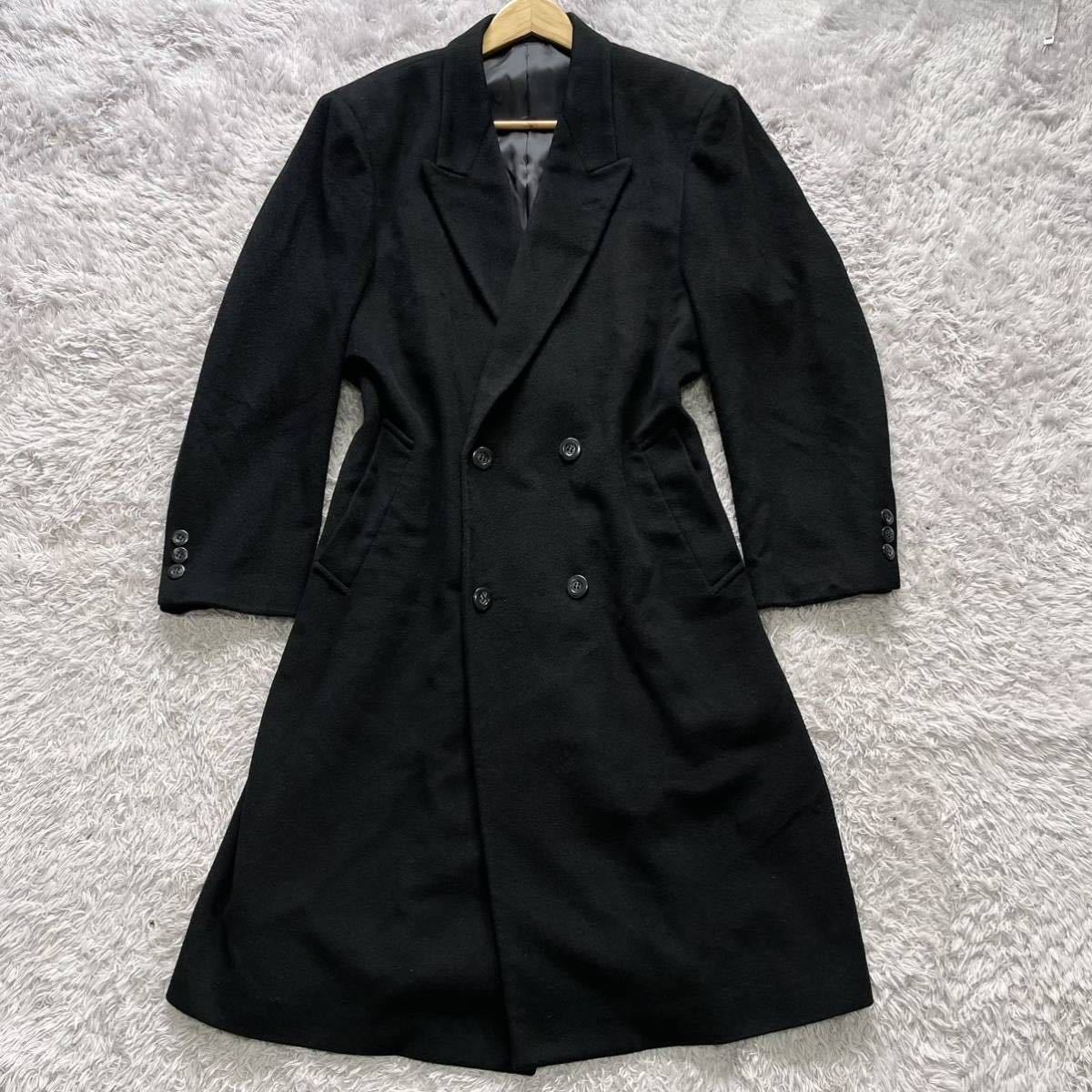 カシミヤ100% XL相当 美品【極上の手触り】チェスターコート ロング