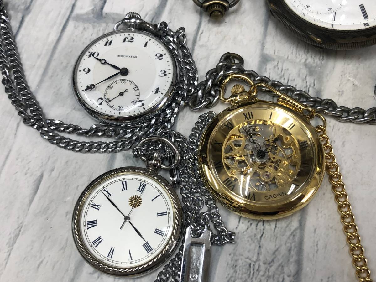 KAI30.1030M】懐中時計 おまとめ EMPIRE SEIKO ZONEX ジャンク 【公式