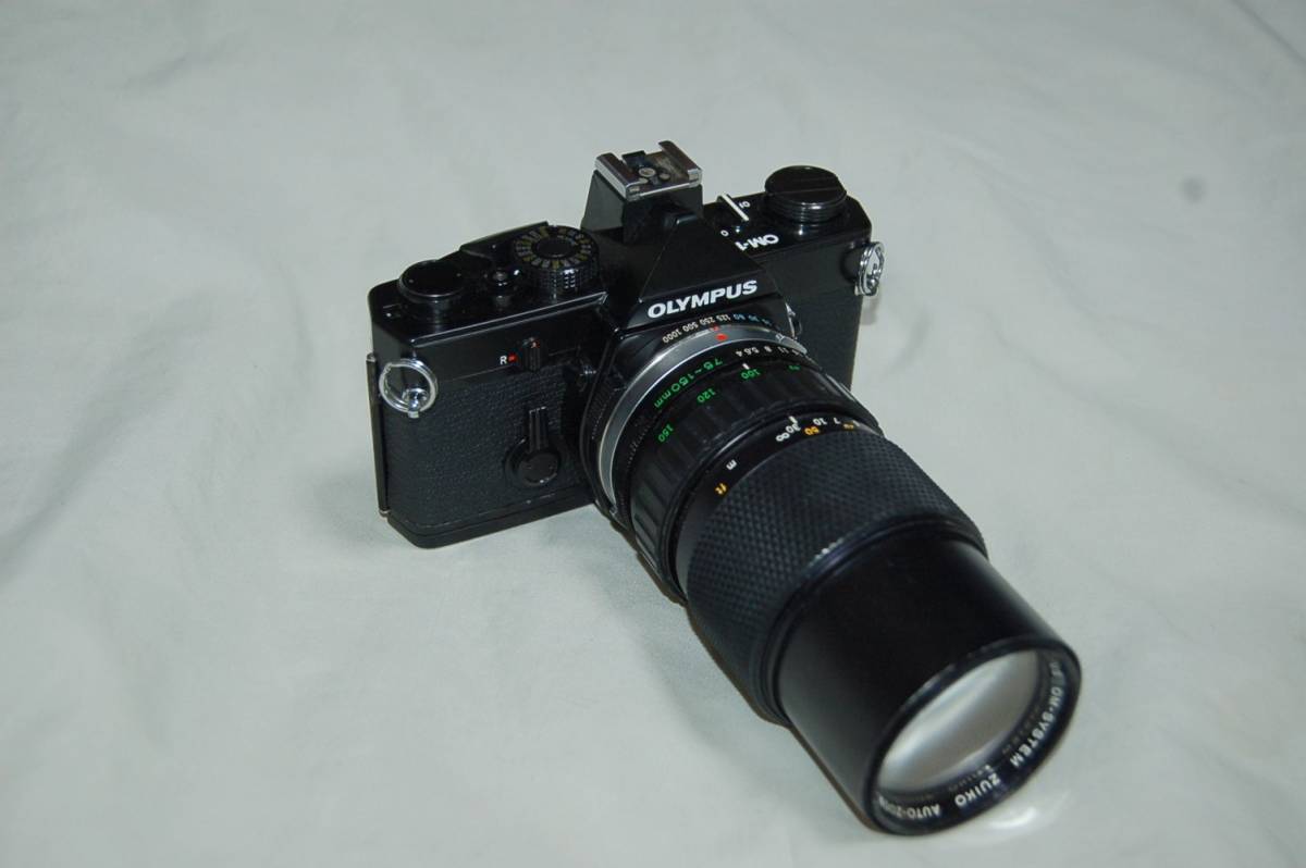 OLYMPUS OM-1n Black ZOIKO 75-150mm F4 プリズム腐食無 シャッター