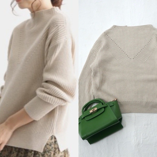 21aw 美品* アダム エ ロペ｜コットンカシミヤ♪柔らかニット（SALON adam et rope'）