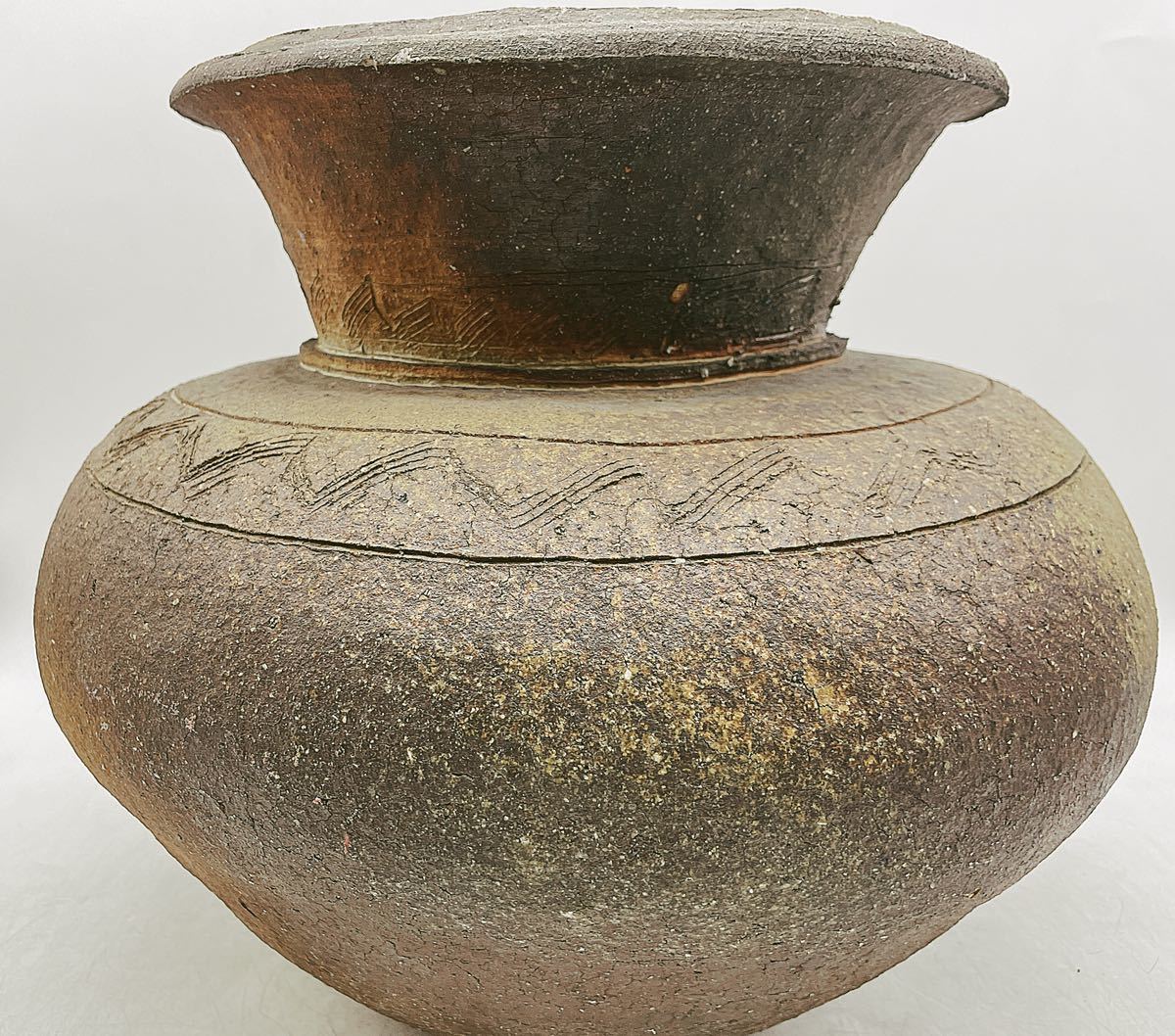 備前焼　陶器 壺 焼き物 花瓶 骨董品 中古】備前焼 ? 信楽焼 ? 常滑焼 ? 詳細不明 壺 花入 花瓶 花生 飾り壺
