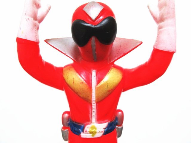 Xア486◇秘密戦隊ゴレンジャー アカレンジャー パチソフビ 無版権 全高 