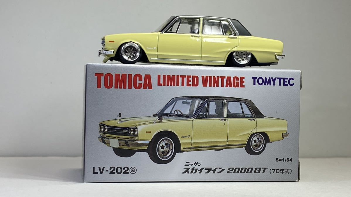 1/64　日産　スカイライン改　（ハコスカ４Dr）　チンスポ　SSRマークⅠ　アルミ製　深リム　街道レーサー　グラチャン