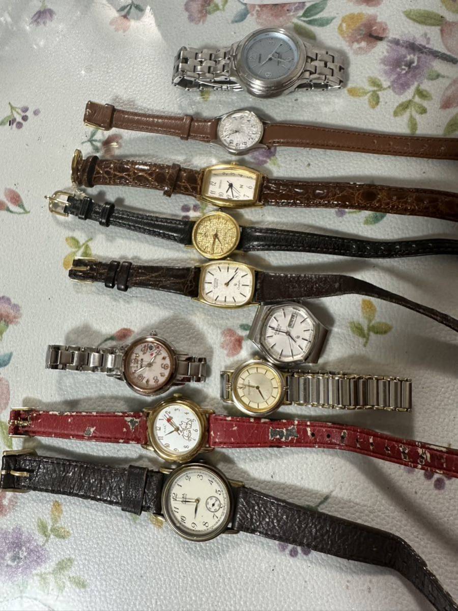 SEIKO セイコー CITIZEN などレディース腕時計 クォーツ 10点まとめジャンク品管理番号10-293