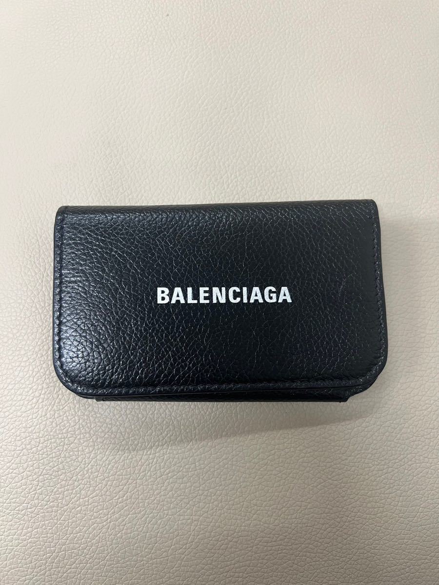 00K/10)BALENCIAGA バレンシアガ レザーキーケース キーケース
